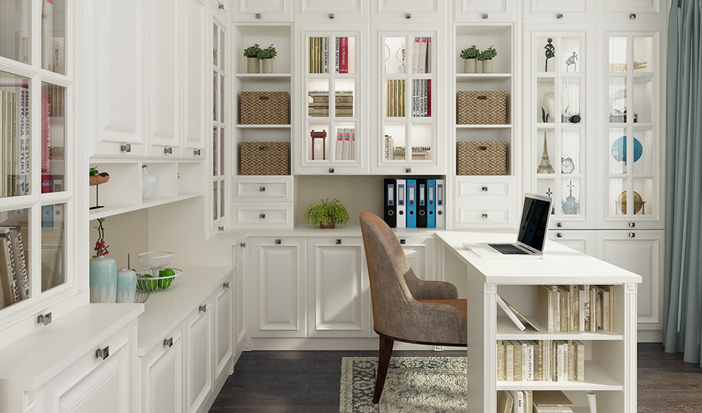 全鋁書(shū)柜-03（風(fēng)格：現(xiàn)代；顏色：暖白）